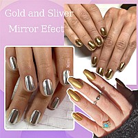 Gzmayuen Chrome Nail Powder 6 Colors Metallic Mirror Pearl Holographic Nail Pigment Powder Holo Chrome Powder Pearl Effect Powde