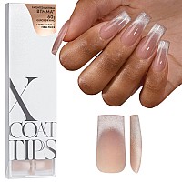 Btartboxnails Xcoattips Cat Eye Nails French Tip Press On Nails Long Square Soak Off Acrylic Nail Tips Soft Gel Fake Nail Ex