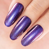 Rarjsm Holographic Chameleon Gel Nail Polish Dark Blue To Red Purple Glitter Multichrome Color Changing Gel Polish Curing Requir