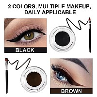 Evpct 4Pcs Black Silver Grey Brown Gel Eyeliner Pencil Eye Black Face Paint Sticks Makeup Set Natural Black Eyeliner Cream Wate