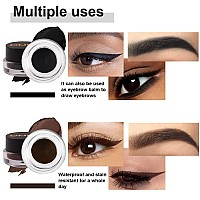 Evpct 4Pcs Black Silver Grey Brown Gel Eyeliner Pencil Eye Black Face Paint Sticks Makeup Set Natural Black Eyeliner Cream Wate