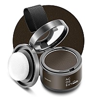 Acosexy Root Cover Up Hair And Beard Line Powder Dark Brown For Womens Eyebrows Mens Gray Hair Coverage Bald Spots Dark B