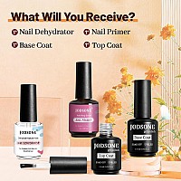 Jodsone 15Ml Nail Primer Base Coat Top Coat Glossy Quick Drying Durable Diy Nail Art Design Long Lasting Gift