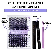 Diy Lash Extension Kit Lash Clusters Thin Band Cd Curl Individual Lashes Strong Hold Waterproof Lash Bond And Seal Glue Nice Gr