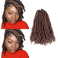 The Bohobabe Pretwisted Passion Twist Crochet Hair 14 Inch Short Prelooped Crochet Passion Twist Braiding Hair 8 Packs 30 L