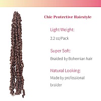 The Bohobabe Pretwisted Passion Twist Crochet Hair 14 Inch Short Prelooped Crochet Passion Twist Braiding Hair 8 Packs 30 L