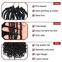 Xtrend 24 Inch Goddess New Faux Locs Crochet Hair With Curly Ends 7 Packs Long Soft Locs Crochet Braids Prelooped Natural Black