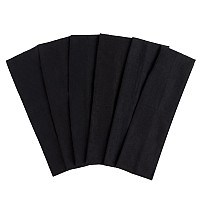 Derayee Headbands For Women 6 Pcs Black Elastic Headbands Soft Fabric Non Slip Hair Bands For Women Yoga Sports Workout 9 X 2