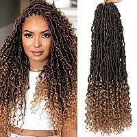 Xtrend 24 Inch Goddess New Faux Locs Crochet Hair With Curly Ends 7 Packs Soft Locs Crochet Braids Prelooped Natural Synthetic