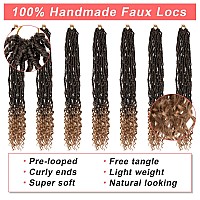 Xtrend 24 Inch Goddess New Faux Locs Crochet Hair With Curly Ends 7 Packs Soft Locs Crochet Braids Prelooped Natural Synthetic