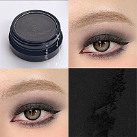 Erinde Black Matte Eyeshadow Palette Single Black Smokey Pressed Powder Eye Shadow Ultrablendable Pigmented Color Long Last