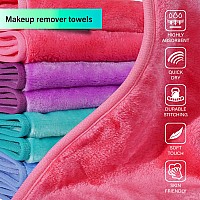 Nugilla Makeup Remover Cloths 8 Packs Makeup Remover Towels Reusable Face Wash Cloth Soft Makeup Remover Microfiber Face Cloth