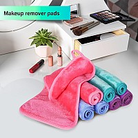 Nugilla Makeup Remover Cloths 8 Packs Makeup Remover Towels Reusable Face Wash Cloth Soft Makeup Remover Microfiber Face Cloth