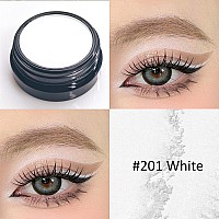 Erinde White Matte Eyeshadow Palette Single White Pressed Powder Eye Shadow Ultrablendable Pigmented Color Long Lasting Ha