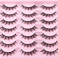 False Lashes Natural Look Wispy Eyelashes Manga Korean Spiky 16Mm Short Faux Mink Eyelashes Fluffy Cat Eye Natural Fake Eyelashe