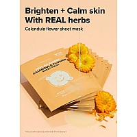 I Dew Care Real Herb Calendula Sheet Mask Hot As Sheet Brightening And Calming For Dry Skin With Calendula Flower Extract 2