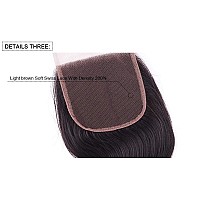 Straight Lace Closure Human Hair 4X4 Hd Lace Closure 8 Inch Unprocessed Brazilian Virgin Hair Lace Frontal Free Part Closure 100