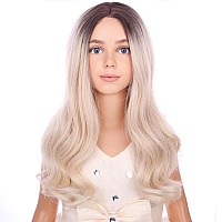 Pattnium Long Blonde Wigs For Kids Child Wig Long Curly Wavy Wig Ombre Blonde Wig Middle Part Girls Wig Black To Blonde Long Wig