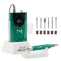 M Max Professional Nail Drill Machine 2In1 Brushless Motor Nail File Electric Cordless Aluminium Alloy Casing 35000 R