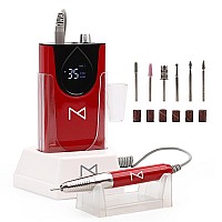 M Max Professional Nail Drill Machine 2In1 Brushless Motor Nail File Electric Cordless Aluminium Alloy Casing 35000 R