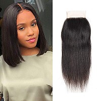 Straight Lace Closure Human Hair 4X4 Hd Lace Closure 10 Inch Unprocessed Brazilian Virgin Hair Lace Frontal Free Part Closure 10