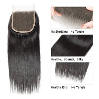 Straight Lace Closure Human Hair 4X4 Hd Lace Closure 10 Inch Unprocessed Brazilian Virgin Hair Lace Frontal Free Part Closure 10