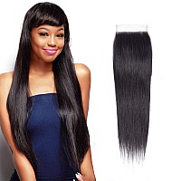 Straight Lace Closure Human Hair 4X4 Hd Lace Closure 12 Inch Unprocessed Brazilian Virgin Hair Lace Frontal Free Part Closure 10