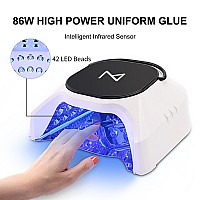 M Professional Hybrid 86W Wireless Rechargeable Uv Led Nail Curing Lamp Cordless Nail Dryer For Gel Nails Manicure Pedicure B