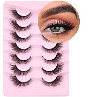 False Lashes Natural Look Fluffy Faux Mink Eyelashes Wispy Fox Eye Lashes That Look Like Extensions 3D Mink Lashes Natural Strip