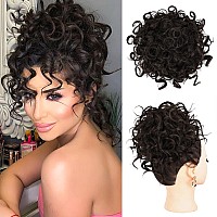 Lommel Messy Bun Hair Piece For Women 70G Elastic Drawstring Loose Wave Curly Hair Buns Hair Piece Synthetic Hair Bun Hair Exten