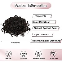 Lommel Messy Bun Hair Piece For Women 70G Elastic Drawstring Loose Wave Curly Hair Buns Hair Piece Synthetic Hair Bun Hair Exten