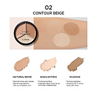 Thesaem Cover Perfection Triple Pot Concealer 01 Correct Beige 02 Contour Beige 3 Color Concealer For Medium Natural Tone