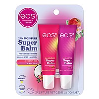 Eos 24H Moisture Super Balm Coconut Milk Honey Apple Lip Mask Day Or Night Lip Treatment Made For Sensitive Skin 035 Fl