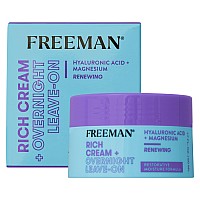 Freeman Restorative Moisturizing Repairing Rich Cream Overnight Leaveon Treatment For Dull Tired Skin Infused With Magn