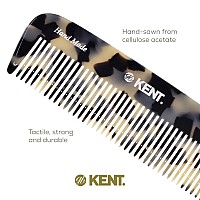 Kent Handmade Wide Tooth Comb Hair Detangling Comb Cellulose Acetate 57 White Tokyo Unisex For Thick Curly And Wavy Ha