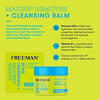 Freeman Restorative Makeup Remover Cleansing Balm Moisturizing Conditioning Coconut Oil Vitamin E Lightweight Formula G