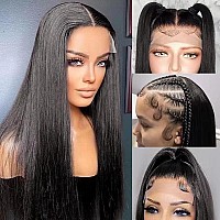 Azkiu 30Inch Straight Lace Front Wigs Human Hair 13X4 Hd Transparent Lace Front Wigs For Women Brazilian Virgin Hair Lace Fronta