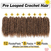 Passion Twist Hair 8 Inch 8 Packs Pre Twisted Passion Twist Crochet Hair For Black Women Pre Looped Passion Twist Curly Croche