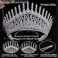 Aoligrace Luxury Wedding Crowns For Women 5A Cubic Zirconia Tall Princess Tiara Crystal Gifts For Women Bridal Birthday Prom