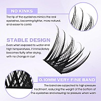 Lash Clusters Individual Lashes Cd Curl Cluster Lash Extensions Widestem Eyelashes Cluster 1216Mm Thin Band Cluster Lashes So