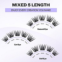 Lash Clusters Individual Lashes Cd Curl Cluster Lash Extensions Widestem Eyelashes Cluster 1216Mm Thin Band Cluster Lashes So