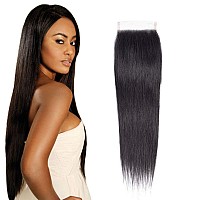 Straight Lace Closure Human Hair 4X4 Hd Lace Closure 14 Inch Unprocessed Brazilian Virgin Hair Lace Frontal Free Part Closure 10