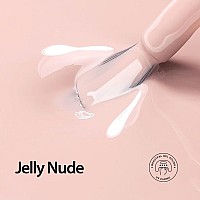 Beautpal Nude Gel Polish 15Ml Jelly Milky Pink Translucent Color Uv Light Cure Gel Nail Polish For Nail Art Diy Manicure And Ped