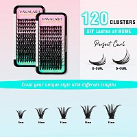 Vavalash 120 Pcs Individual Cluster Lashes Extensions Diy Eyelash Extension 10D 20D 30D 40D 50D Light And Soft False Lash Cluste