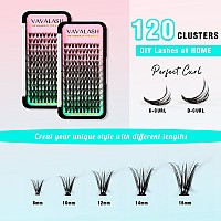 Vavalash 120 Pcs Individual Cluster Lashes Extensions Diy Eyelash Extension 10D 20D 30D 40D 50D Light And Soft False Lash Cluste