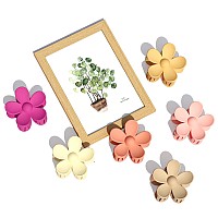 Flower Hair Clips 6Pcs Flower Claw Clips Cute Hair Claw Clip Daisy Clips Matte Large Claw Clips Strong Hold Jaw Clamps Thick Hai