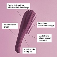 Tangle Teezer The Ultimate Detangler Plant Brush, Dry and Wet Hair Brush Detangler for All Hair Types, Earthy Purple