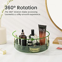 Rotating Makeup Organizer For Vanity Large Skincare Make Up Organizers For Bathroom Counter Clear Makeup Perfume Dresser Organ