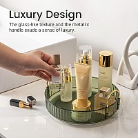 Rotating Makeup Organizer For Vanity Large Skincare Make Up Organizers For Bathroom Counter Clear Makeup Perfume Dresser Organ