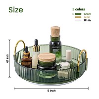 Rotating Makeup Organizer For Vanity Large Skincare Make Up Organizers For Bathroom Counter Clear Makeup Perfume Dresser Organ